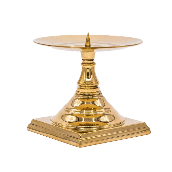 Brass Candlestick - With Spike, 8.6cm / 3.5 Inches High