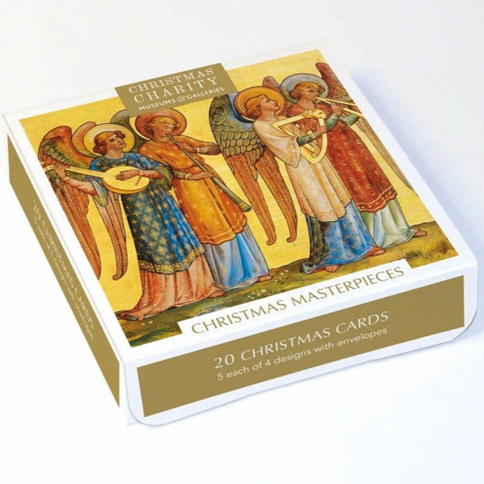 Celebrating Masterpieces - Box of 20 Religious Christmas Cards, With 4 Different Designs