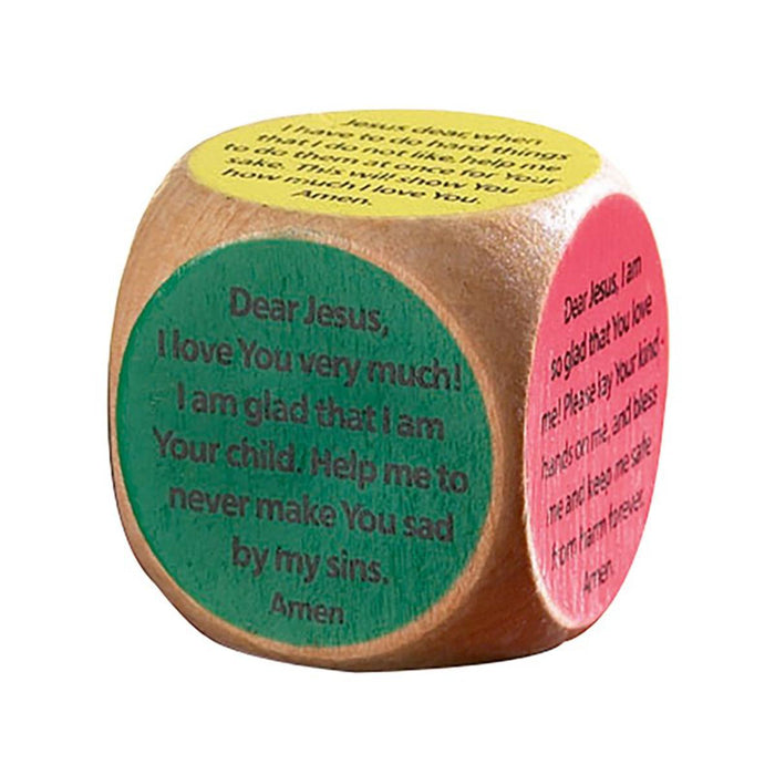 Children's Prayer Cube With 6 Different Prayers 3.5cm / 1.5 Inches Diameter