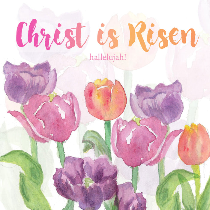 Christ is Risen, Hallelujah! - Easter Greetings Cards Pack of 5, With Bible Verse On the Inside Romans 6:4