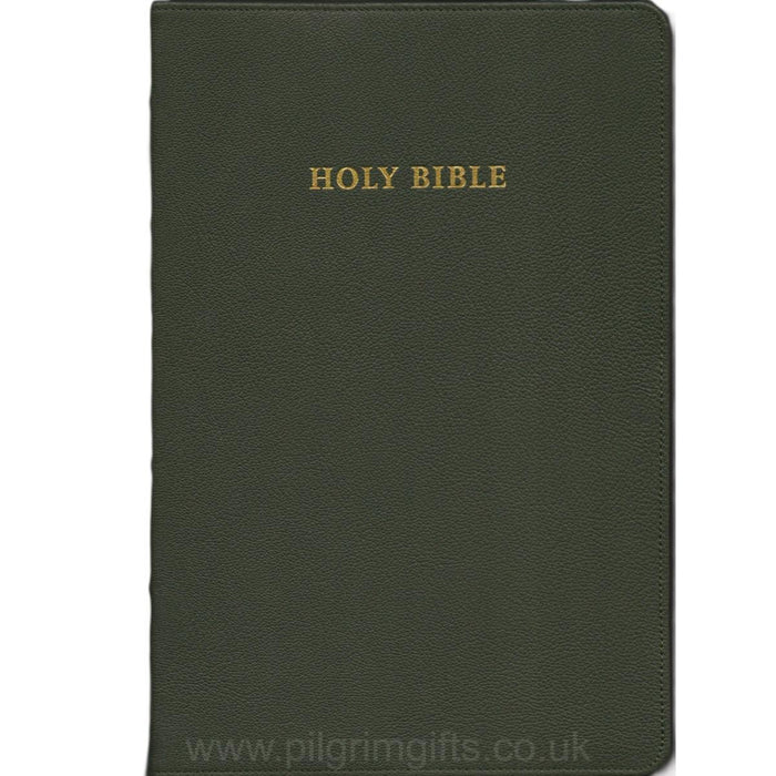 ESV Topaz Reference Edition With Red Letter Text, Dark Green Goatskin Leather, by Cambridge Bibles