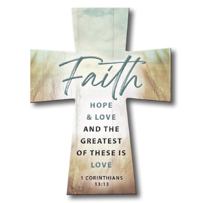 Faith, Hope and Love - Standing Cross 10cm / 4 Inches High