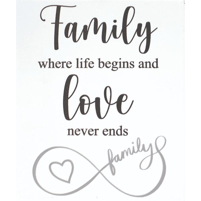 Family - Message Plaque, Wall Hanging or Freestanding 14cm / 5.5 Inches High