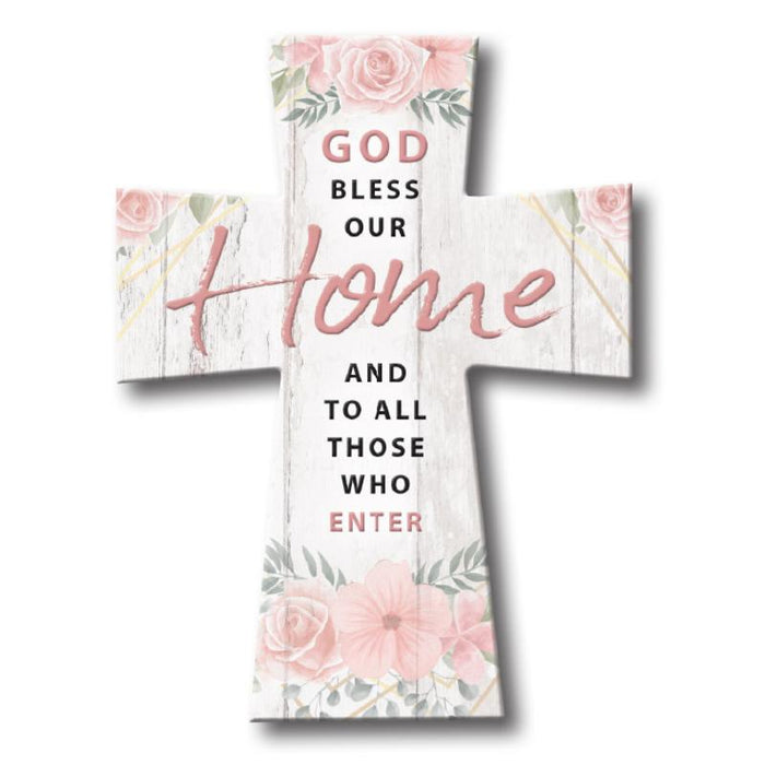 God Bless Our Home - Standing Cross 10cm / 4 Inches High