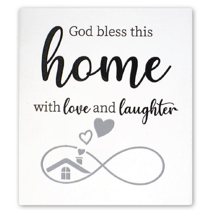 God Bless This Home - Message Plaque, Wall Hanging or Freestanding 14cm / 5.5 Inches High