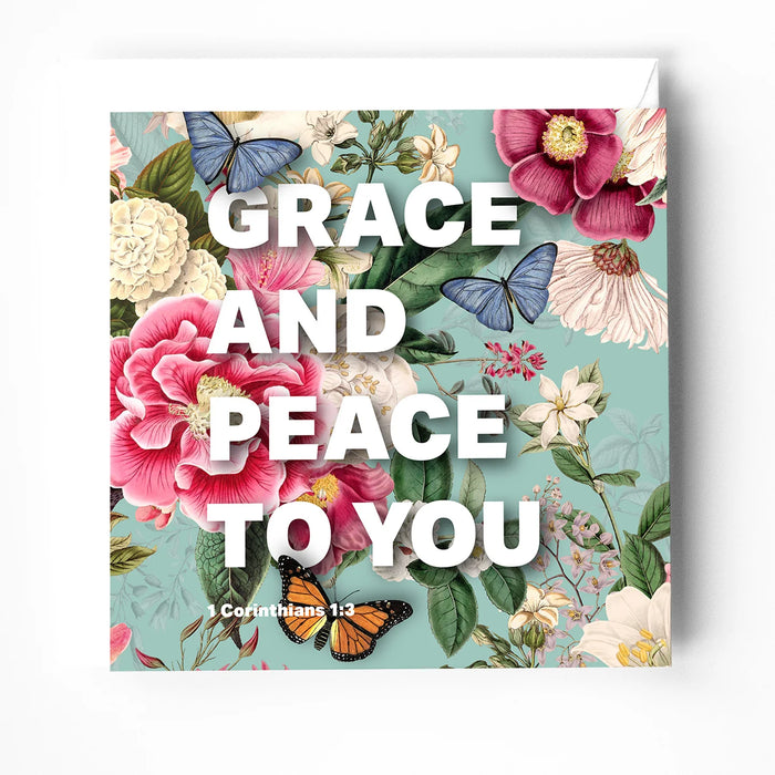 Grace and Peace to You Greeting Card With Bible Verse - 1 Corinthians 1:3