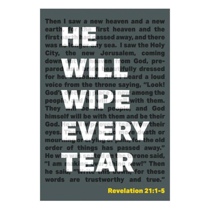 He Will Wipe Away Every Tear - A4 Sized Unframed Poster Print Available In 5 Colours, Original Artwork by Nick Radcliffe