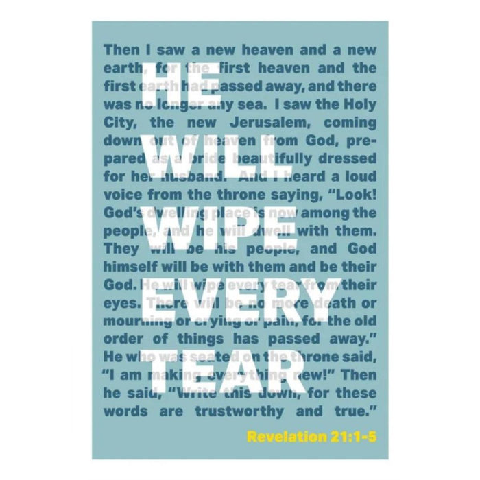 He Will Wipe Away Every Tear - A4 Sized Unframed Poster Print Available In 5 Colours, Original Artwork by Nick Radcliffe