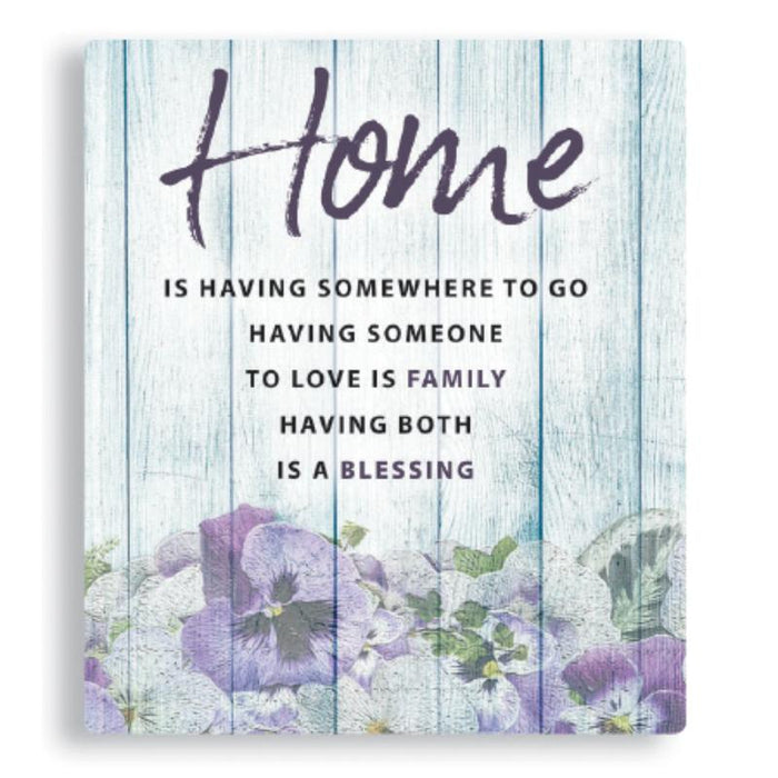 Home - Message Plaque, Wall Hanging or Freestanding 14.5cm / 5.75 Inches High