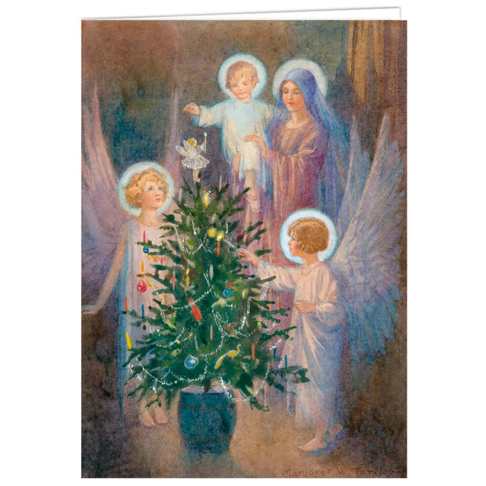 Christmas Angels - In The Quite Night, by Margaret W. Tarrant - Pack of 5 Christmas Cards