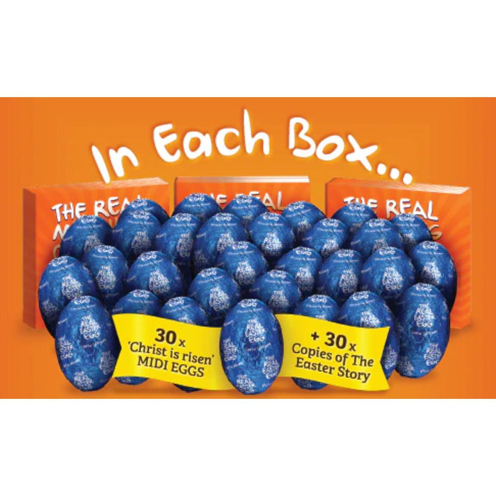 Real Easter Egg Sharing Box, 30 Fairtrade Chocolate Eggs, by The Meaningful Chocolate Company