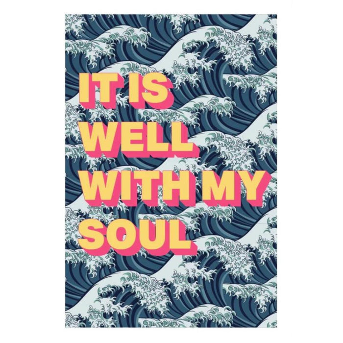 It Is Well With My Soul (Waves) - Unframed Poster Print, Available In Two Sizes - A4 and A3