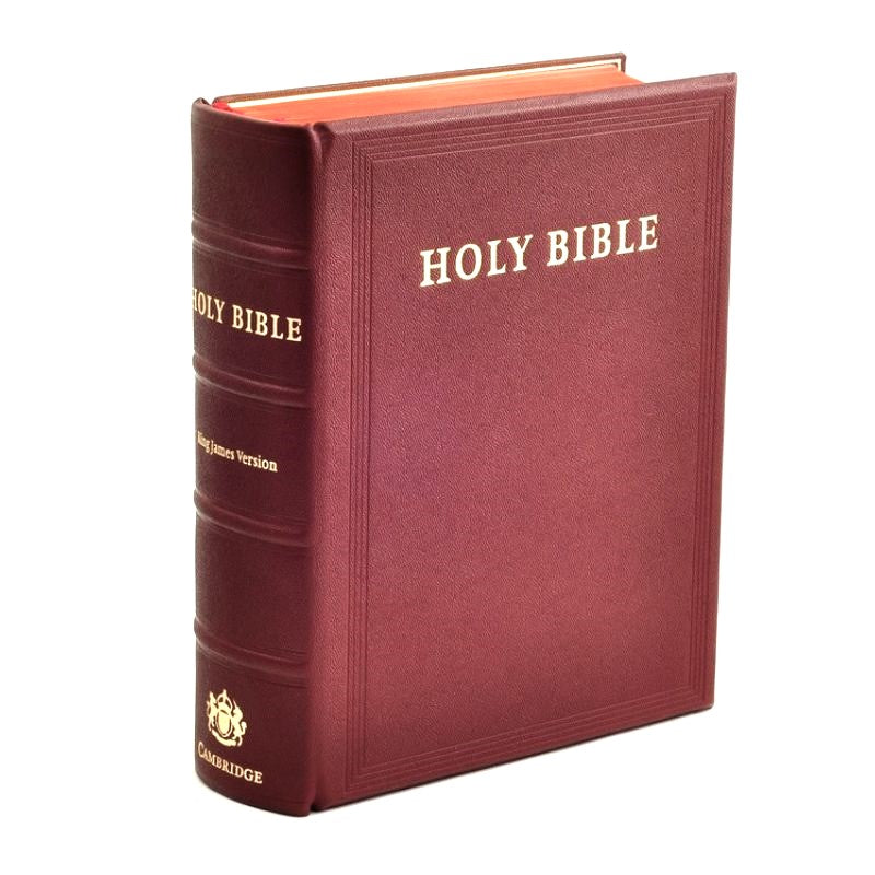 Lectern Bible, King James Version (KJV) Burgundy Goatskin Leather over ...