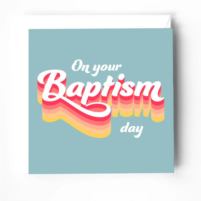 On Your Baptism Day Greeting Card With Bible Verse - Romans 15 verse 13