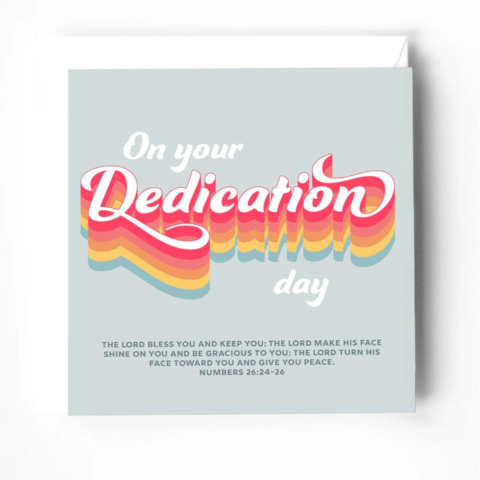 On Your Dedication Day Greeting Card With Bible Verse - Numbers 6: 24-26