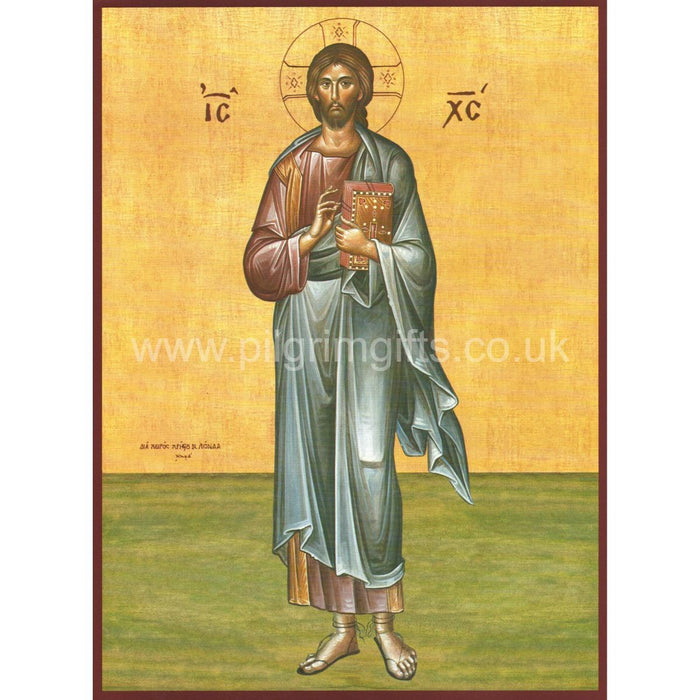 Christ Blessing, Mounted Icon Print Size 20cm x 26cm