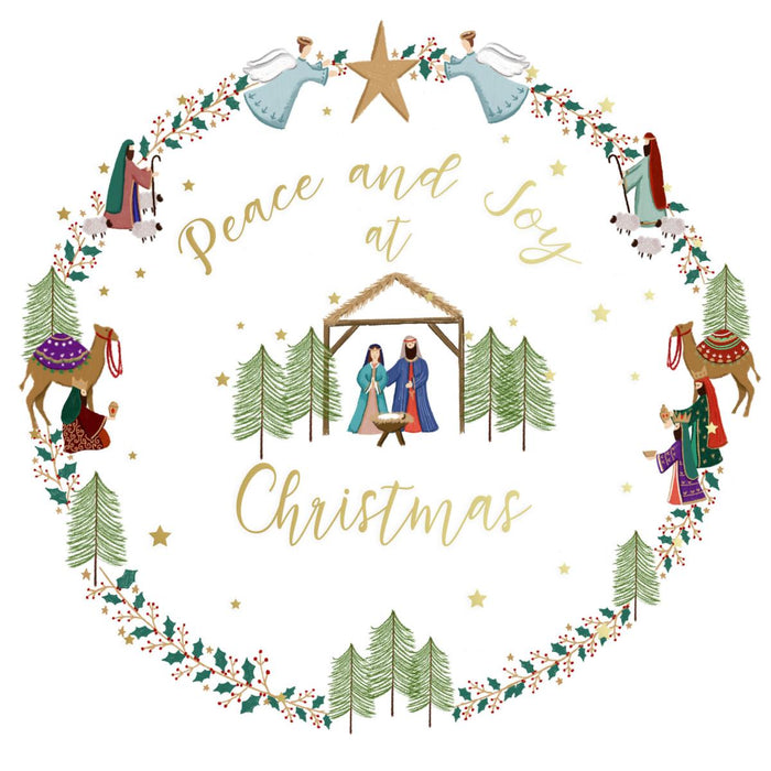 Peace and Joy Nativity - Pack of 10 Tear Fund Christmas Cards, With Bible Verse Isaiah 9:6