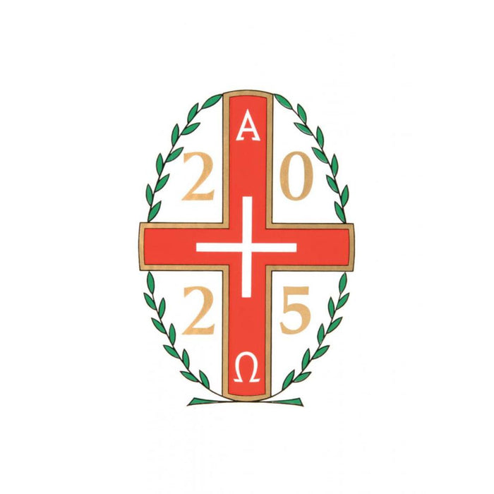 2025 Alpha & Omega With Leaves, Paschal Candle Transfer Suitable For 2 to 3 Inch Diameter Easter Candles IN STOCK