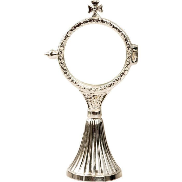 Pyx Lunette Monstrance, Free Standing Pyx Silver Plated Brass 18cm / 7 Inches High