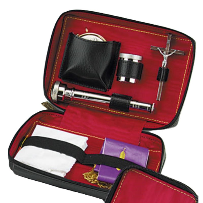 Sick Call Mass Set In a Quality Zipped Black Leather case