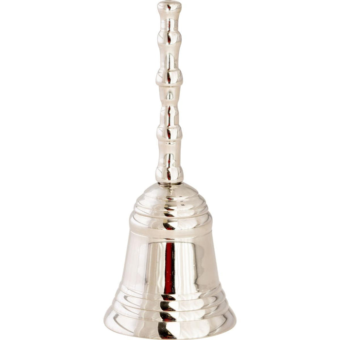 Single Chime Nickel Silver Brass Handbell, 12cm / 4.5 Inches High