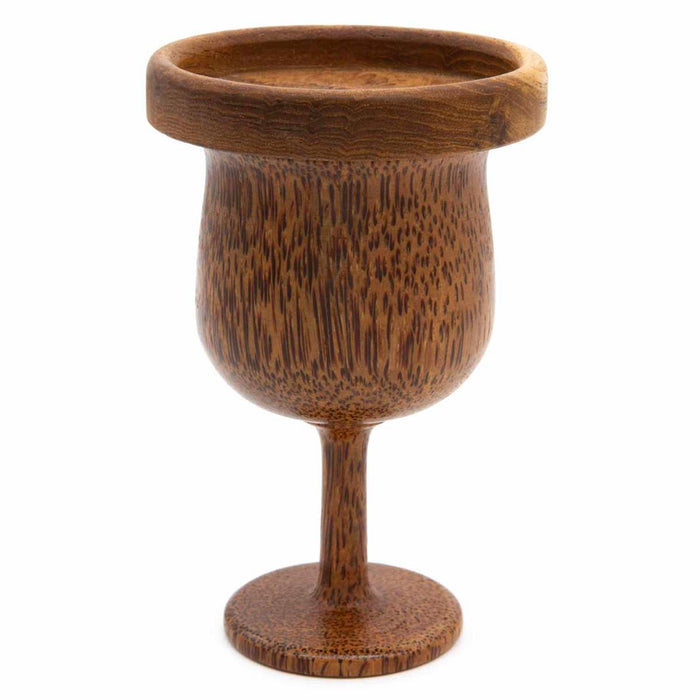 Small Wooden Chalice and Paten - Hand Made From Coconut Wood, Made In Indonesia cm High