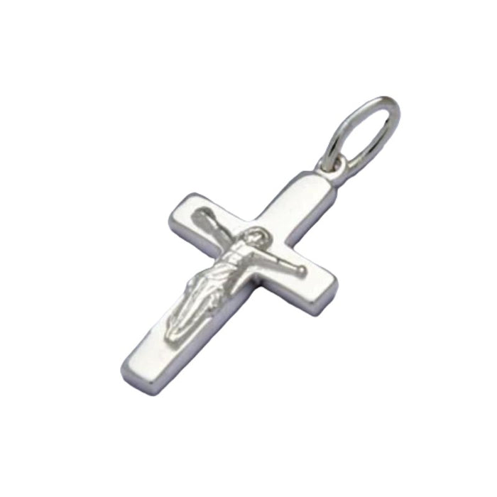 Sterling Silver Crucifix 24mm In Length Thick Cast