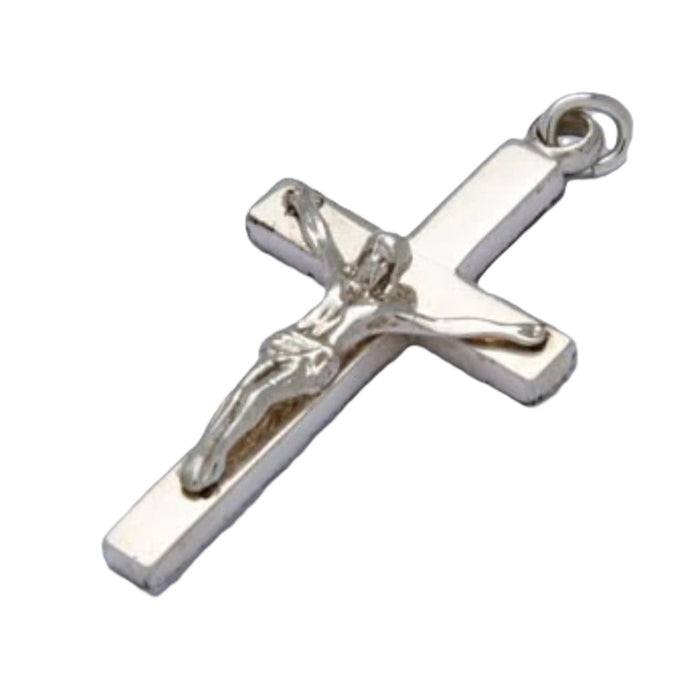 Sterling Silver Crucifix - Quality Heavy Thick Cast With Large Jump Ring, 54mm In Length