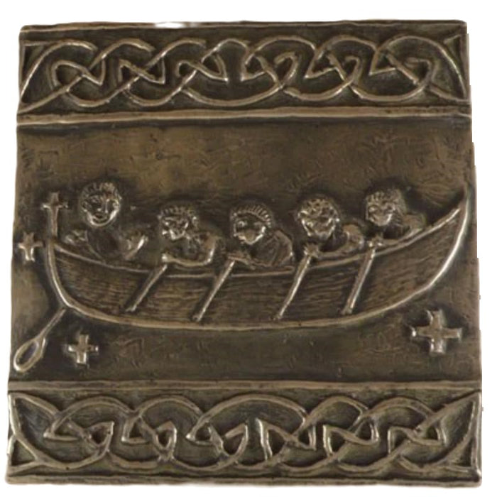 Strength In Unity, St Brendan's Bantry Boat 13cm / 5.25 Inches Square Hand Cast Bronze Resin Plaque