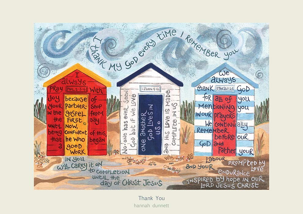 Thank You - A3 Sized Unframed Poster Print, Original Artwork by Hannah Dunnett