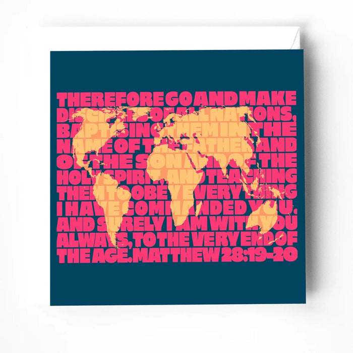 The Great Commission Greeting Card With Bible Verse - Matthew 28:19-20