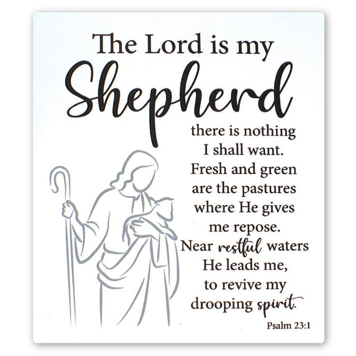 The Lord Is My Shepherd - Message Plaque, Wall Hanging or Freestanding 14cm / 5.5 Inches High