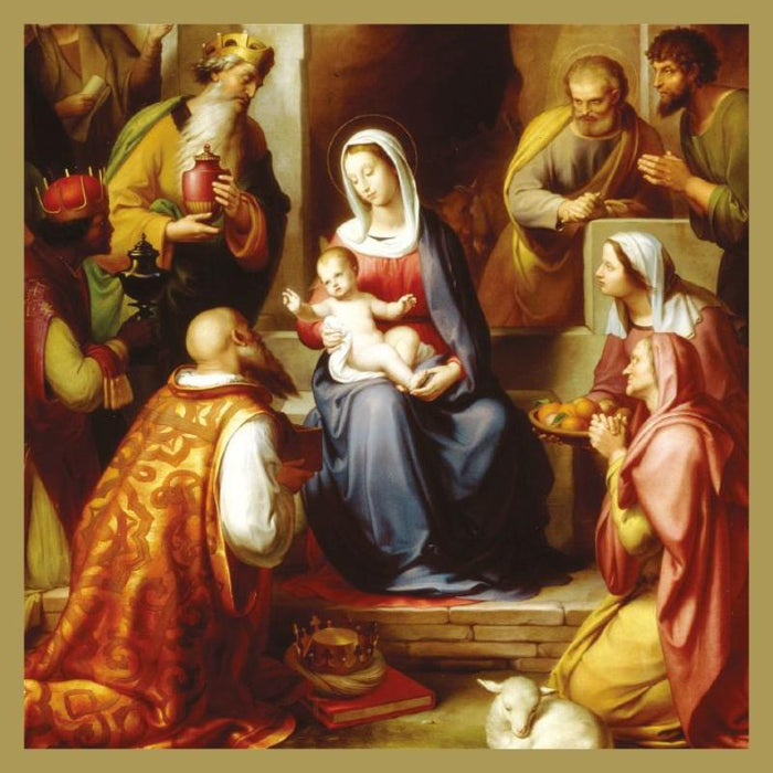 The Nativity, Christmas Masterpieces Pack of 5 Large Square Cards Christmas Cards