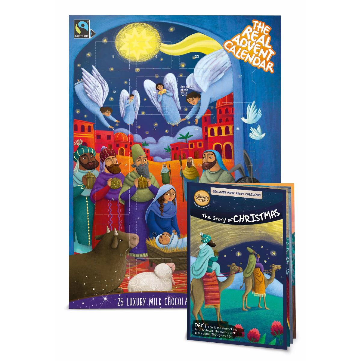 The Real Advent Calendar Pack of 6, With Fairtrade Chocolate's and a 2