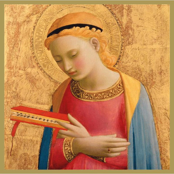 Virgin Annunciate - Christmas Masterpieces - Pack of 8 Square Christmas Cards