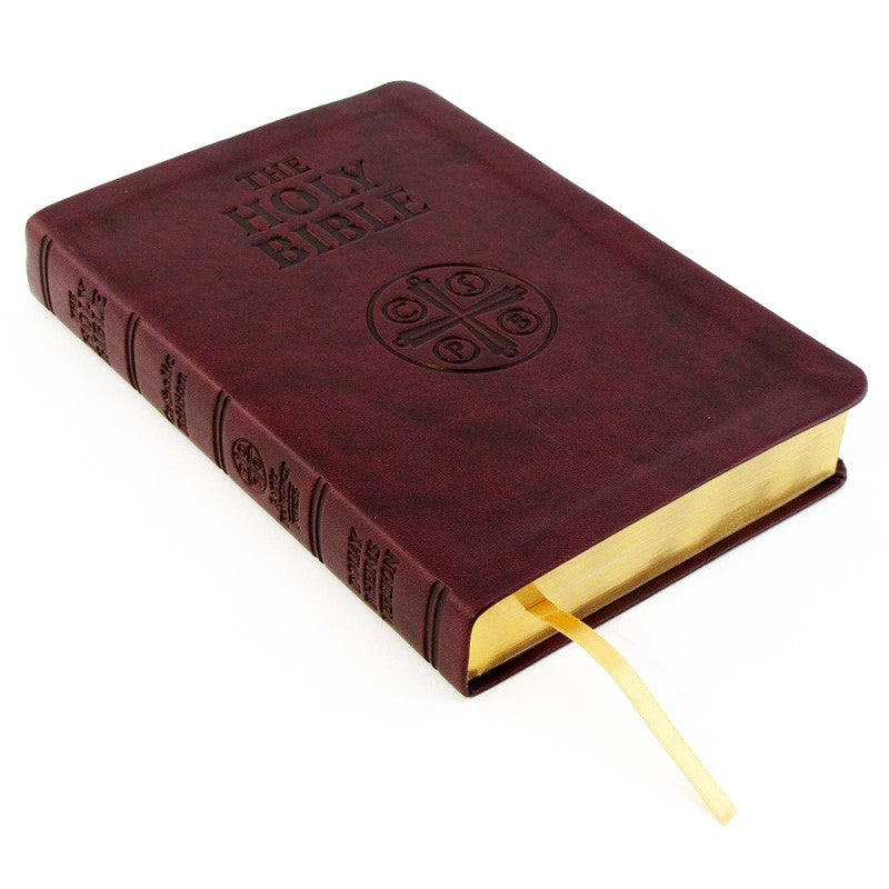 Douay-Rheims Catholic Bible, Words Of Christ In Red, Burgundy Premium ...