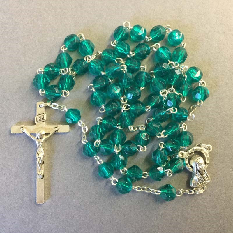 Green Coloured Rosary Beads