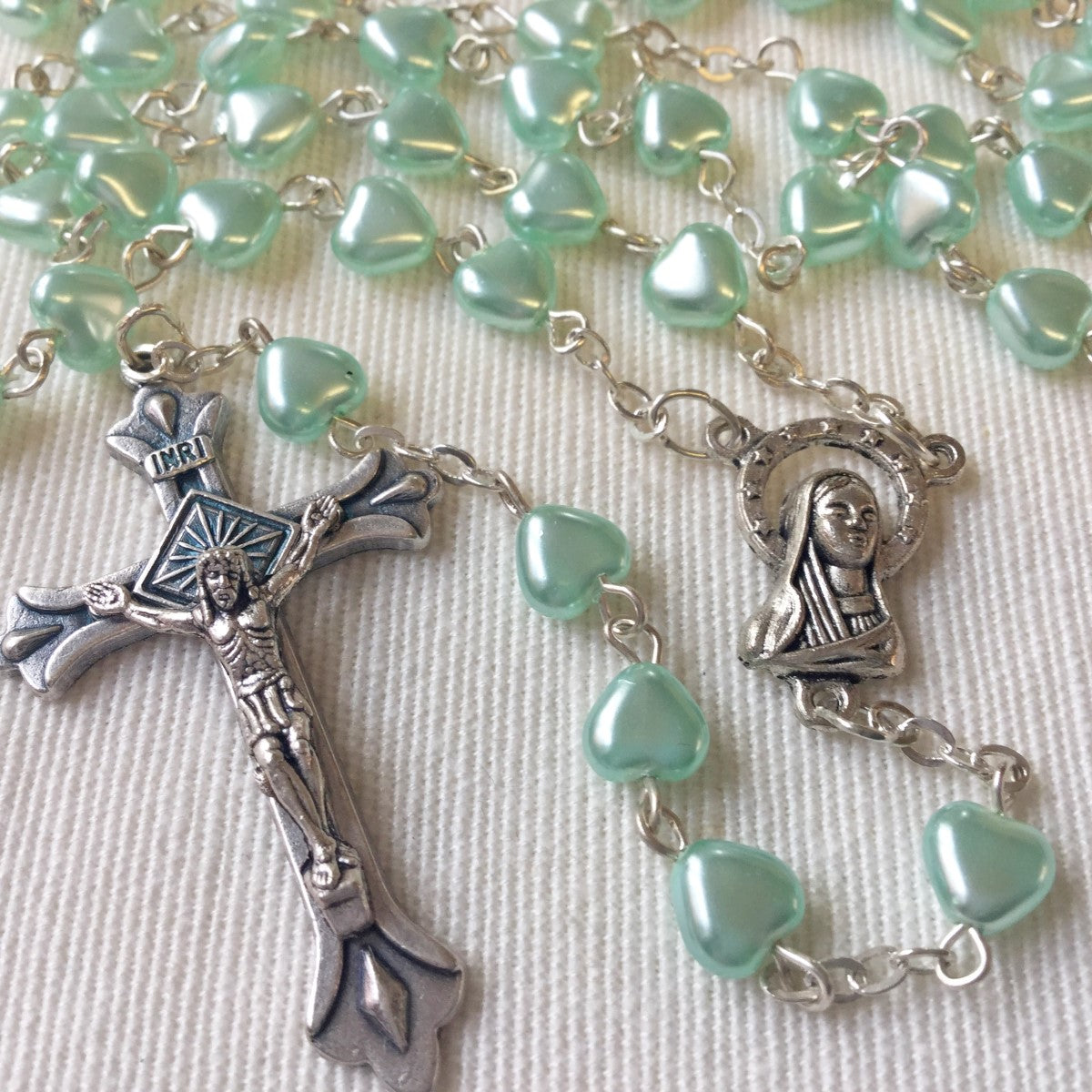 Green Coloured Rosary Beads