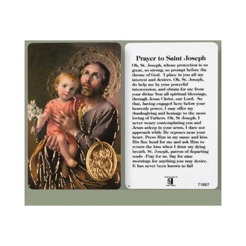 St Joseph, Laminated Prayer Card | Prayer Cards | Pilgrim Shop ...