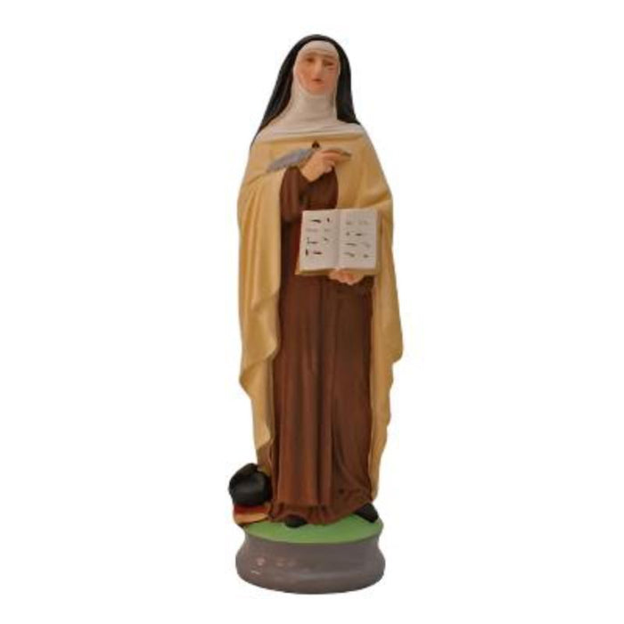 Saint Theresa of Avila Statue 25cm - 10 Inches High Plaster Cast Figurine Catholic Statue